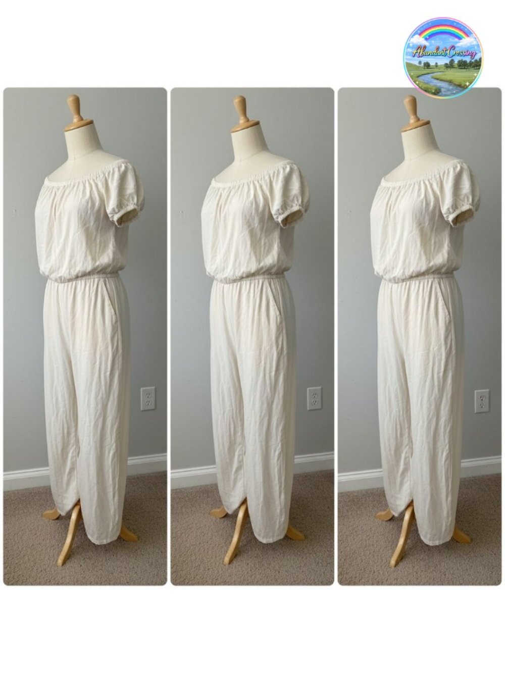 Women's Loose Fit Off Shoulder Jumpsuit Romper with Pockets Plus Size